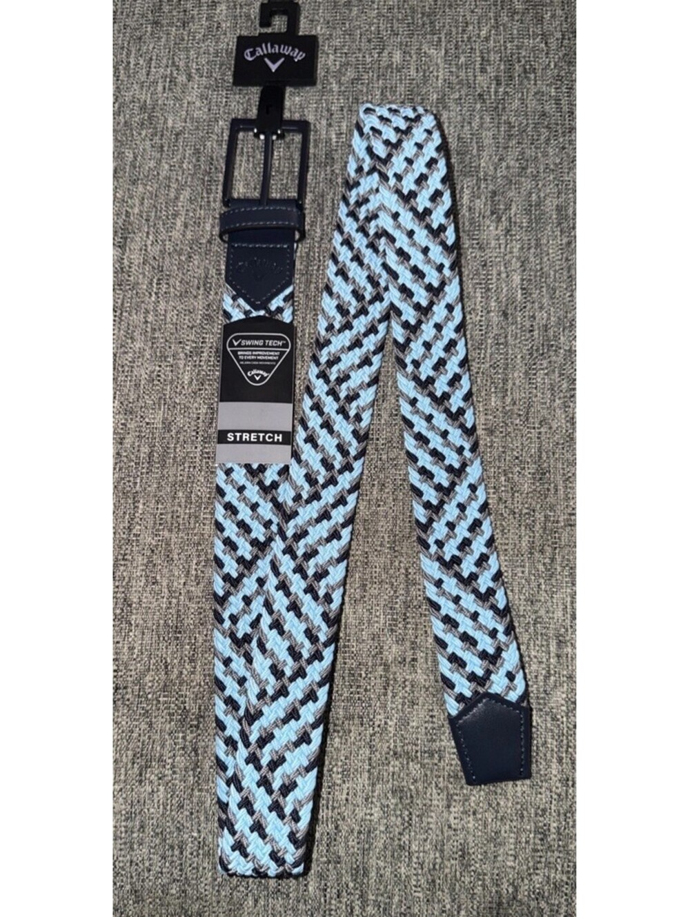 Callaway Golf Swing Tech Stretch Belt Size Large (38-40) Sky Blue New MSRP $55